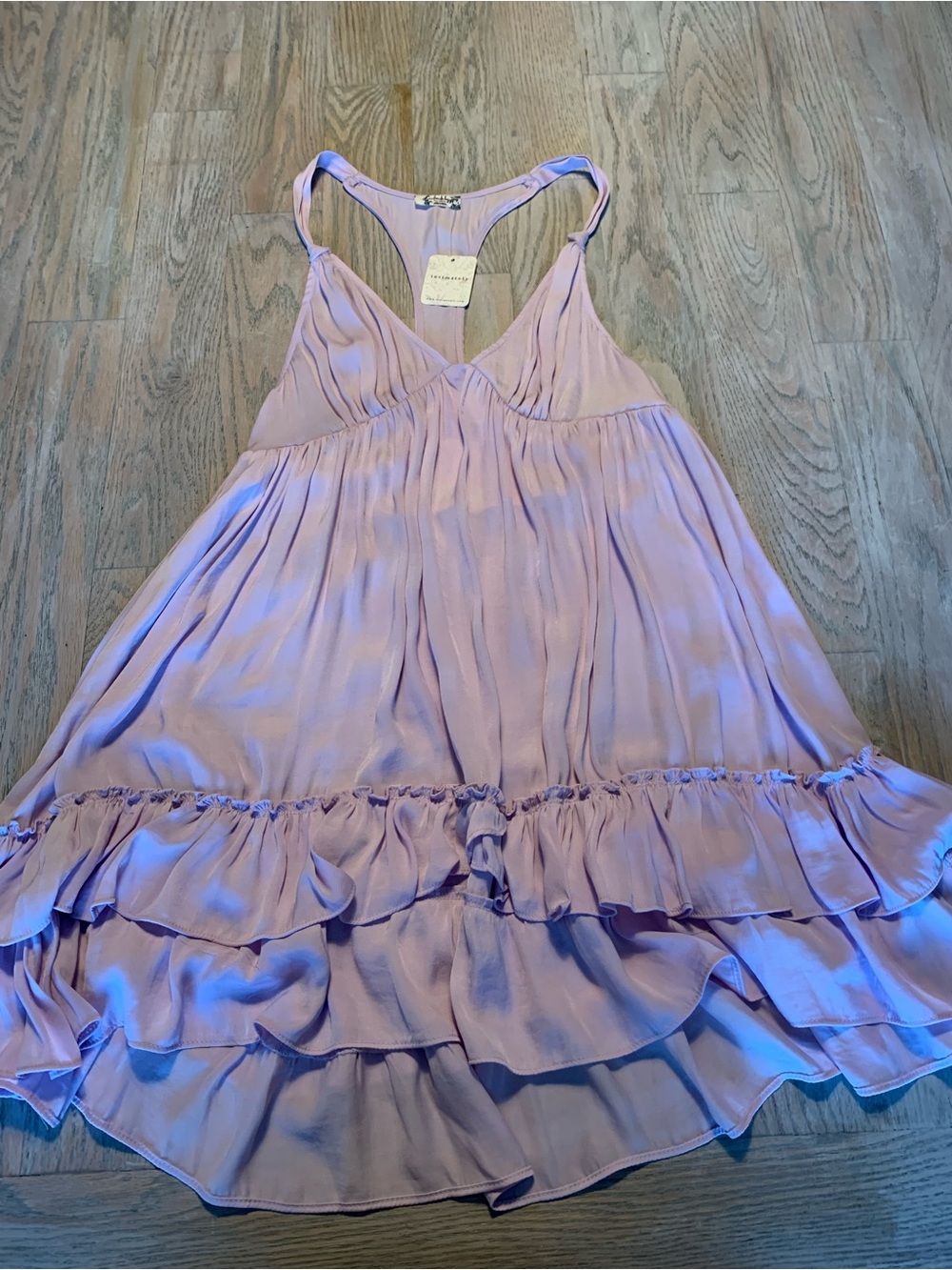 Free people Lavender Ruffle Tiered Swing Dress